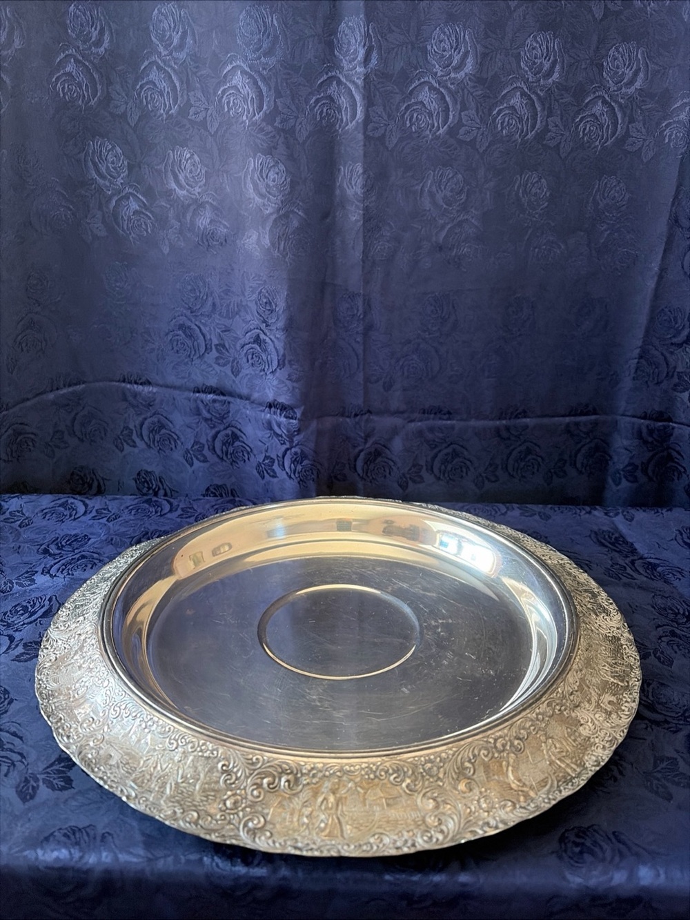 Vintage Barbour Silver Company 14” Silver Plated Serving Tray #3213